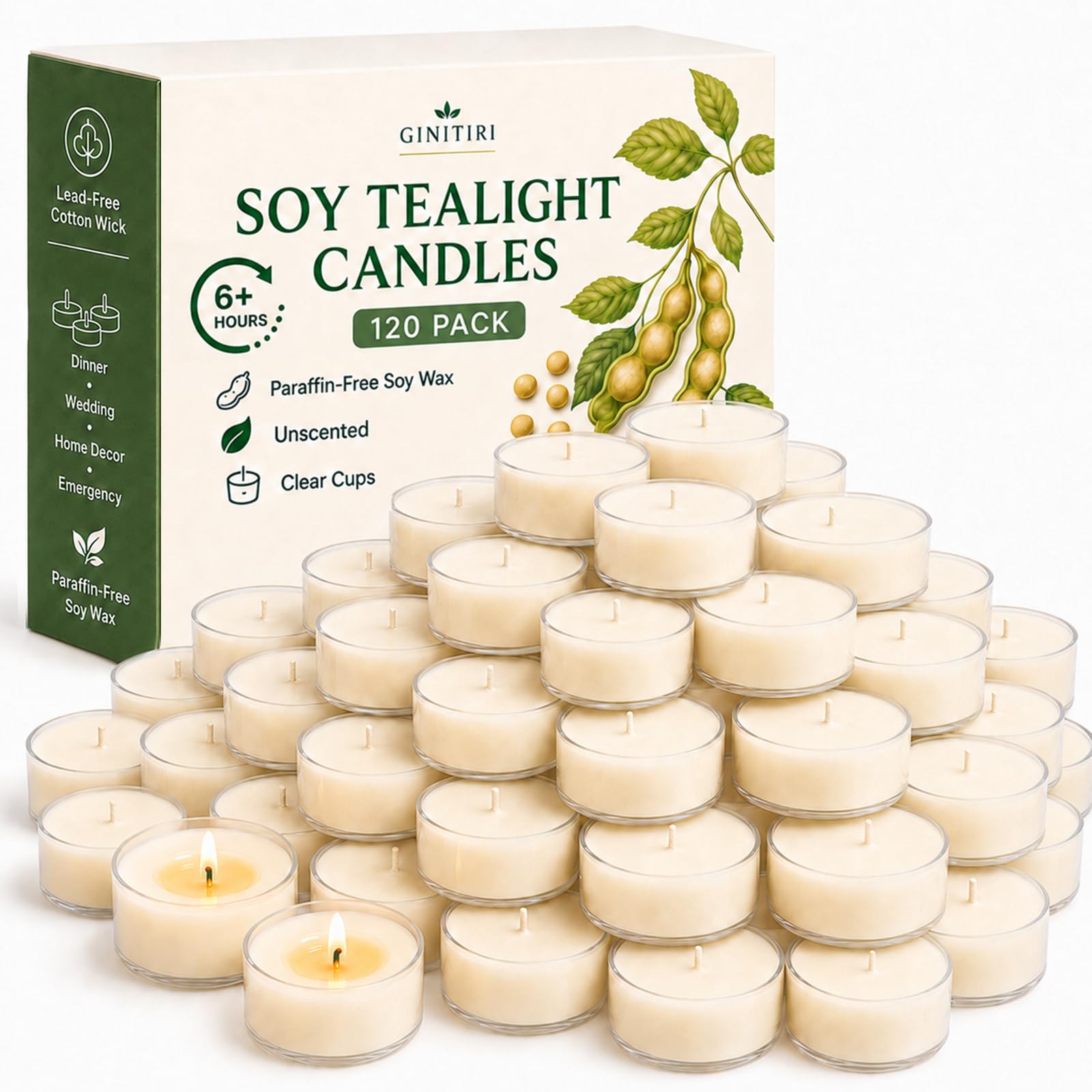 Soy Tealight Candles 120 Pack