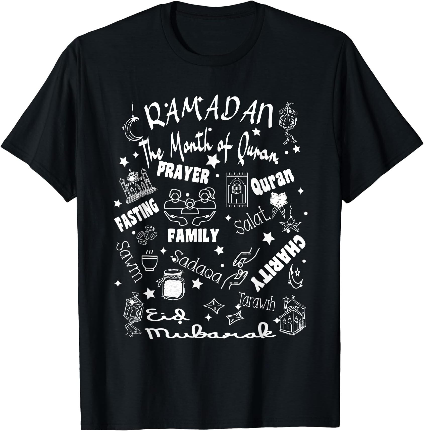 Vintage Ramadan Kareem Mubarak Islamic GreetingsRamadan Kareem Happy Ramadan Muslims Holy Month Fasting Kids T-Shirt