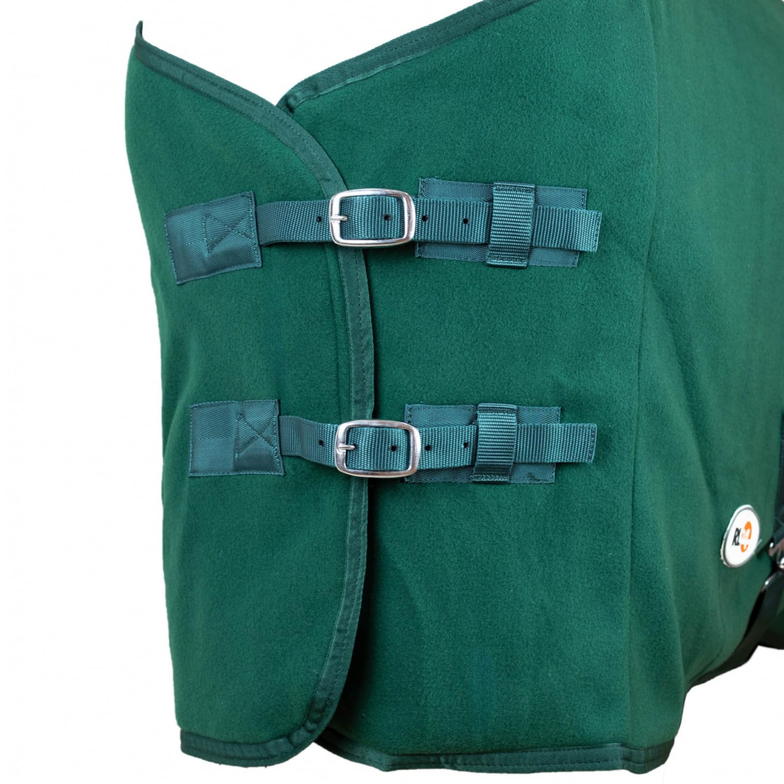 RL24 - Abschwitzdecke mit Kreuzgurt BASICLINE dunkelgrün 145cm