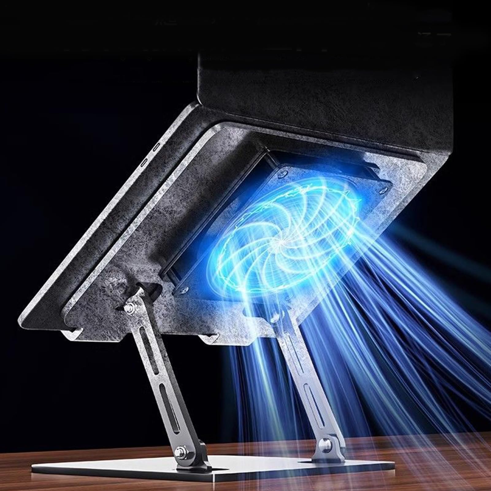 Laptop-Ständer, tragbare Karbonstahl-Halterung, zusammenklappbarer Laptop-Ständer aus Metall, für Tablet, Notebook, Drucker, Bett, Couch, Tisch, Zuhause, Büro, Reisen, Lesen, Arbeiten