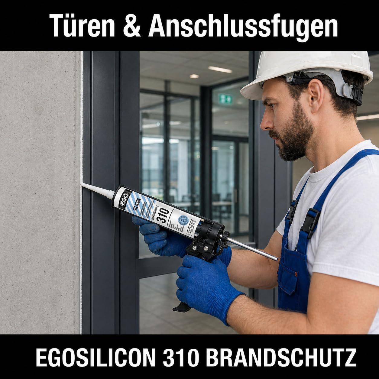 EGOSILICON 310 B1 Brandschutz-Silikon – 20x 310 ml Kartuschen – ideal für feuerhemmende Verglasungen & Fugen mit hohen Brandschutzanforderungen weiss