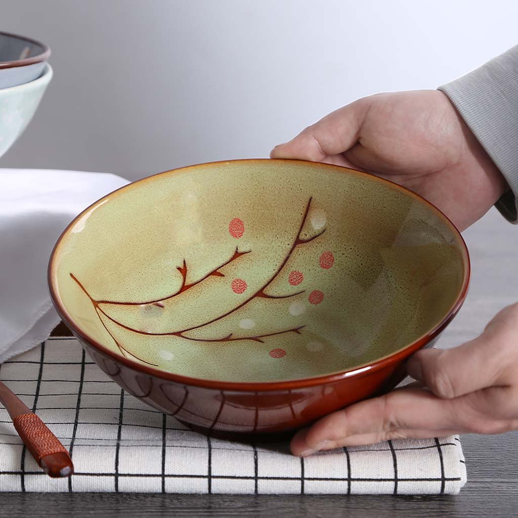 7,8 pouces bol Ramen japonais, bol en céramique Creative, rétro maison soupe bol nouilles sèches grande coutellerie