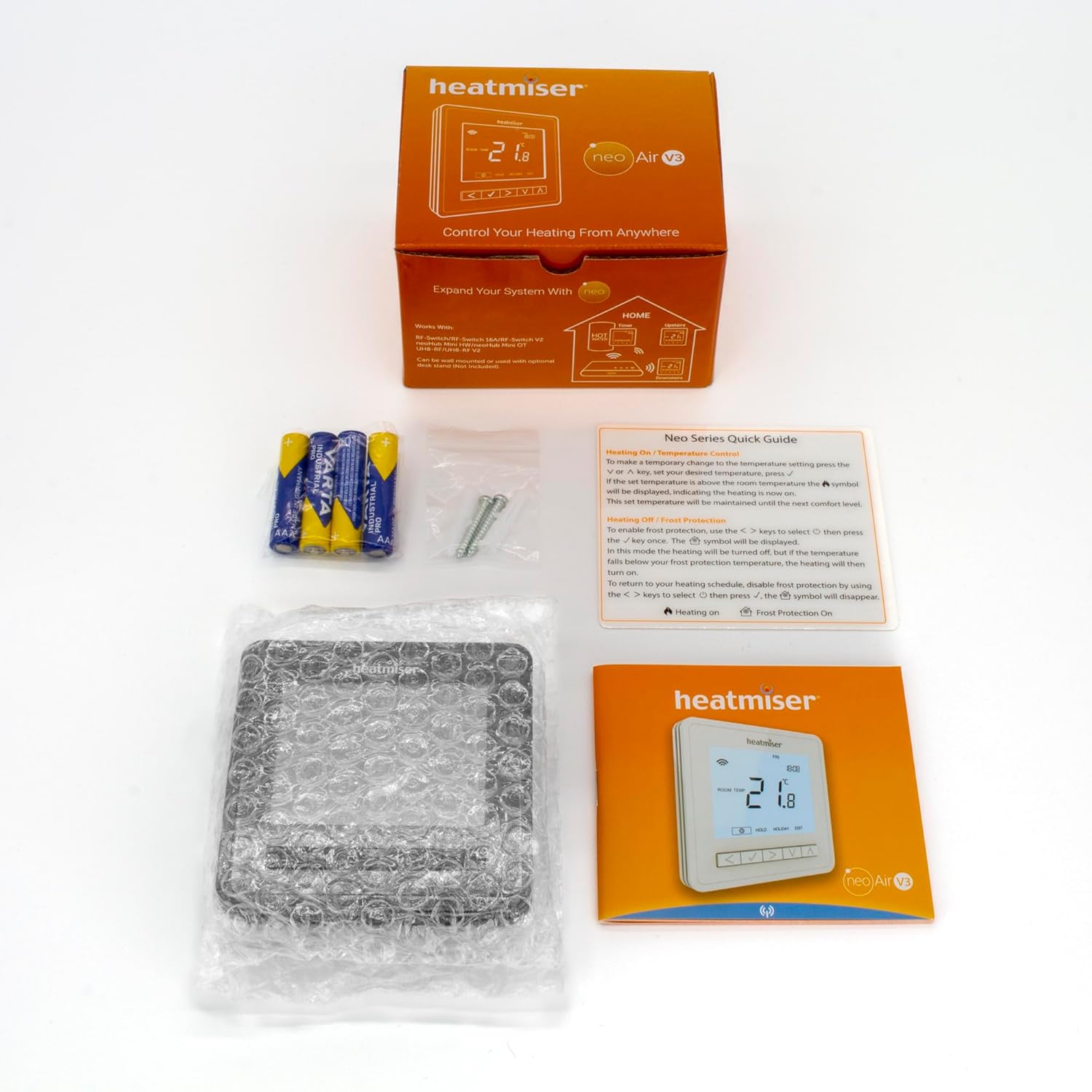 Heatmiser NeoAir V3 Wireless Smart Thermostat Black Works with the NeoHub Gen 2 Giving you Interface with Apple Home kit Alexa and Google Home Including Kudos Tradings Next Working Day Prime Delivery 7 71LgvWO0QbL. AC SL1500