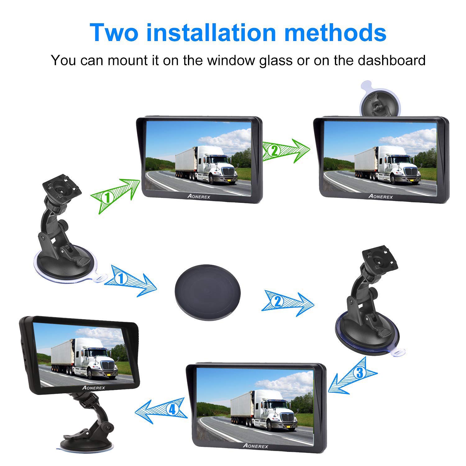 Sat Nav, Aonerex 9 Inch GPS Navigation System PreInstalled 2022 UK