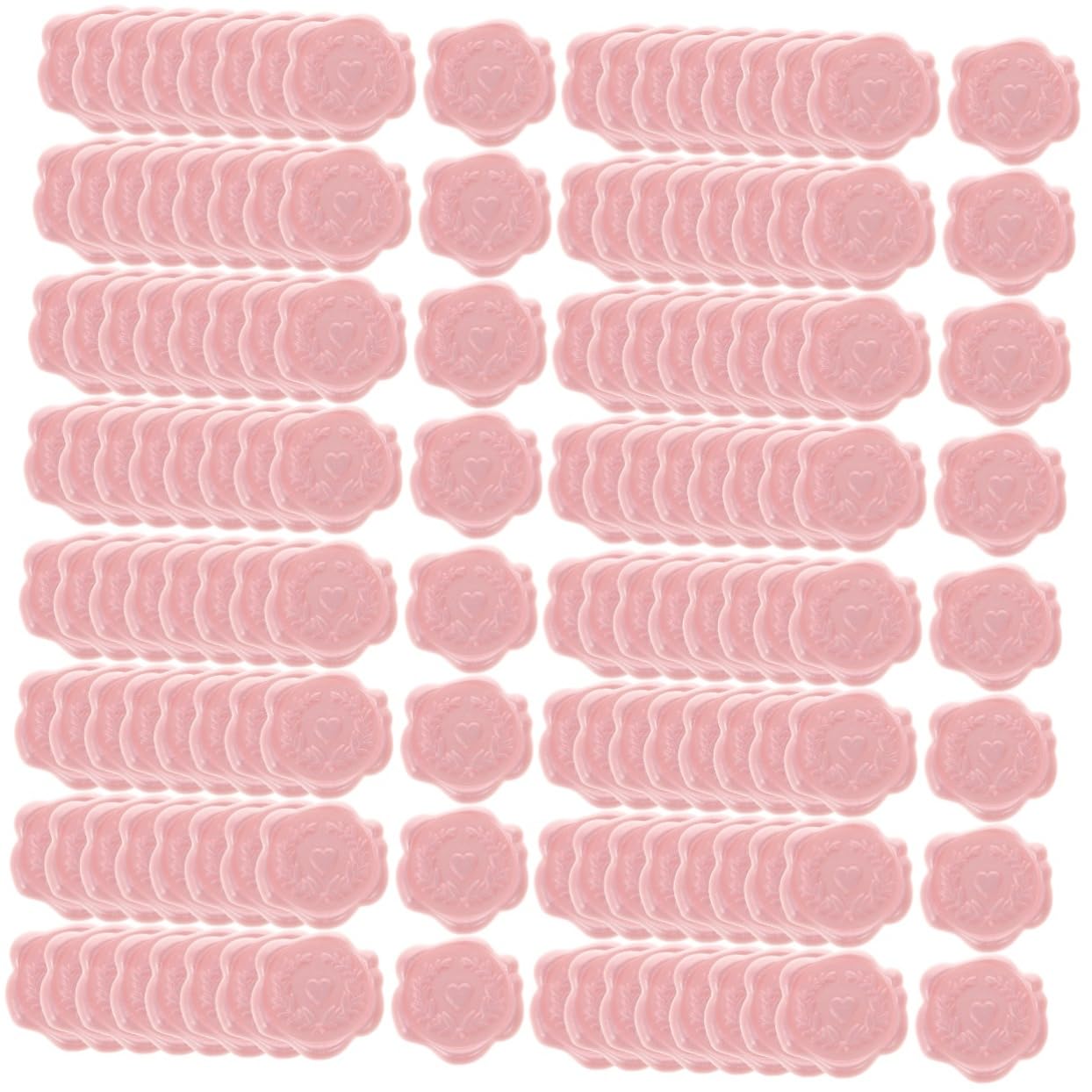 ABOOFAN 200piezas Sellos Adhesivos De Cera Patrón De Corazón Para Decorar Tarjetas Sellos Para Invitaciones y Autoadhesivos Fáciles De Usar