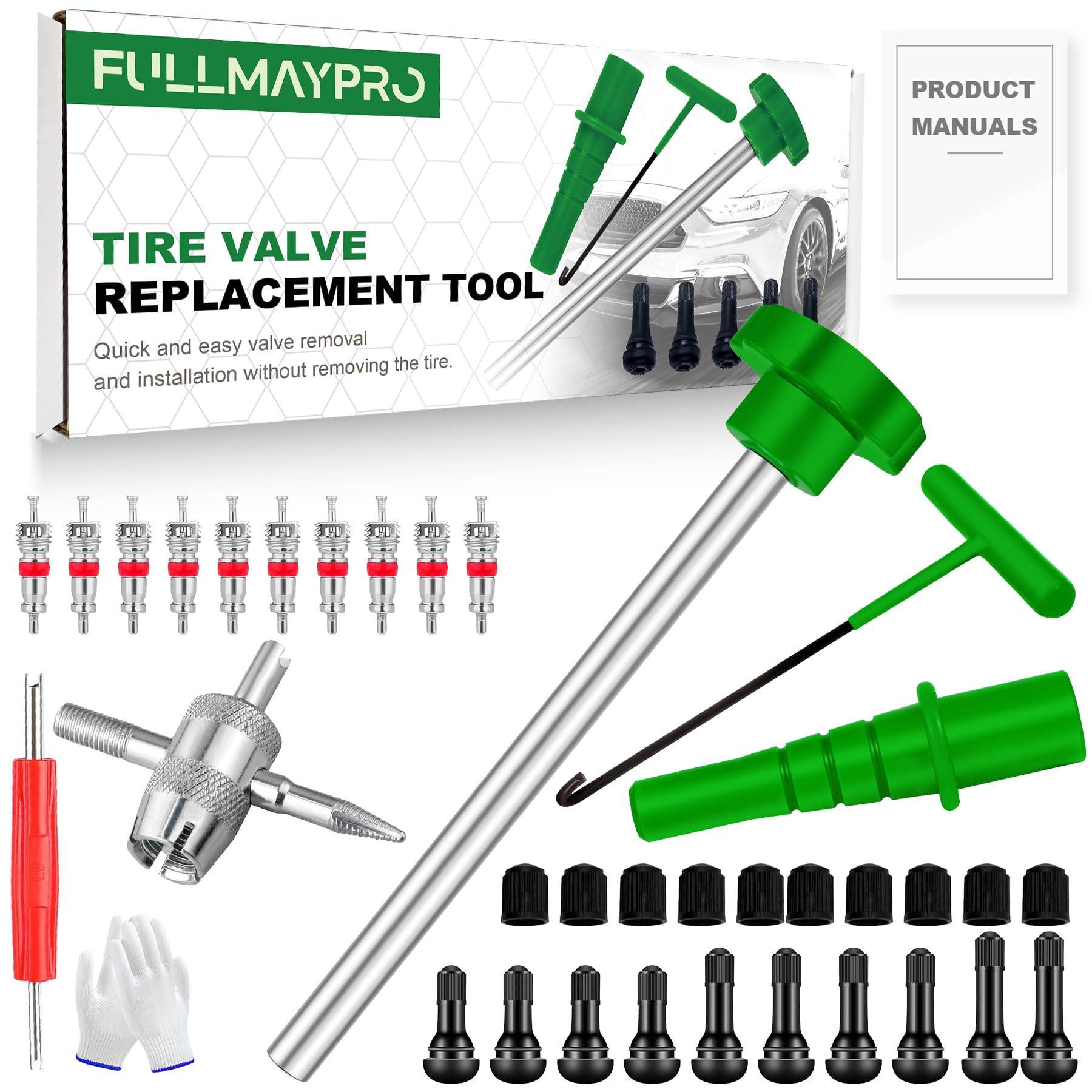 FullMayPro 38PCS Tire Valve Stem Kit