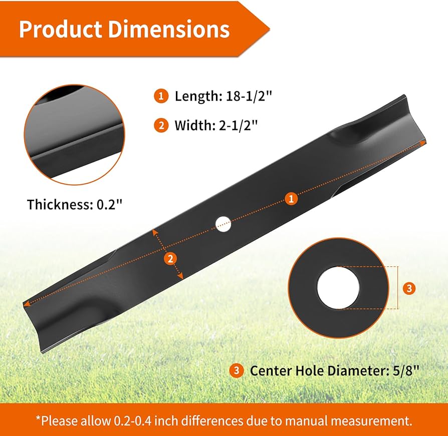 Amazon.com : budrash 601124 Mower Blades Compatible with Hustler