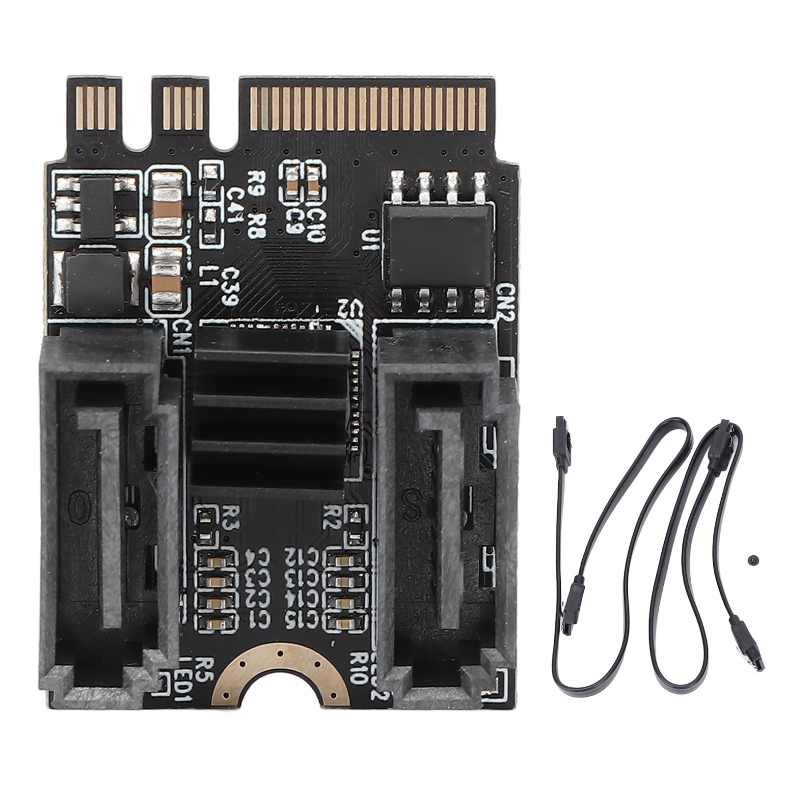 Karta adaptera HDD, chipset Jmb582, podwójny port 6Gbps szybki transfer, M2 do SATA3.0 Obsługa 2 portów SATa, rozszerzenie PCI Express dla Win dla systemu Linux