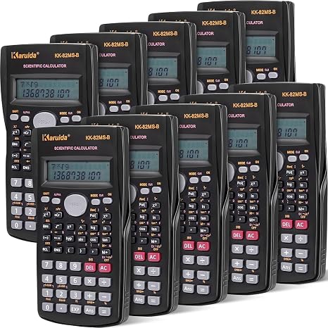 Flutesan 15 Pieces 2 Line Engineering Scientific Calculator Bulk Function Math Calculator Large Display for Student Teacher