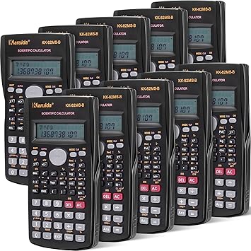 Flutesan 15 Pieces 2 Line Engineering Scientific Calculator Bulk Function Math Calculator Large Display for Student Teacher Classroom High School College School, AAA Batteries Included
