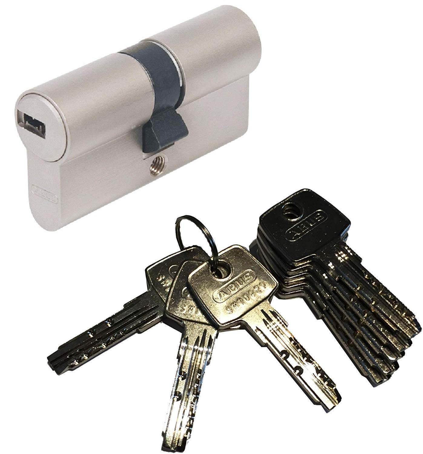ABUS EC550 Double Cylindre du Profil de Classe Extra, Longueur (a/b) 30/45mm (c=75mm) avec 8 Clés