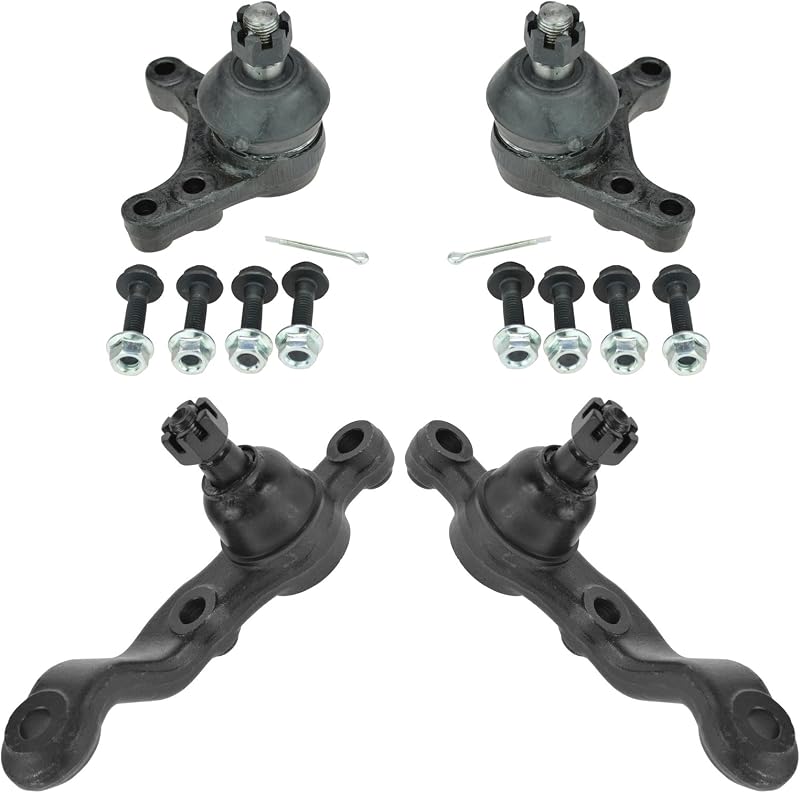 Kit de 4 juntas esféricas da suspensão dianteira TRQ para Toyota Tacoma 1995–2004 – Superior e inferior