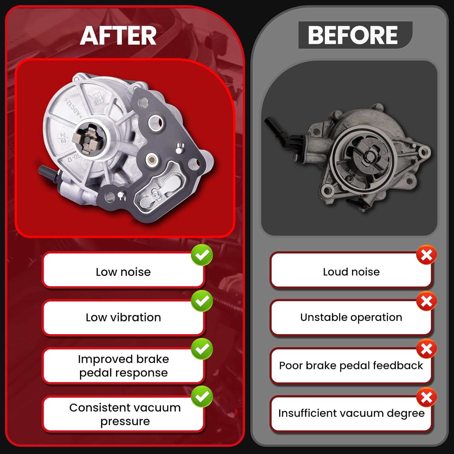 MOCA Vacuum Pump fits For Buick 2016-2019 Encore, For Chevrolet 2016-2019 Cruze, 2018-2022 Equinox, 2016-2022 Malibu, 2016-2020 Spark, For GMC 2018-2020 Terrain
