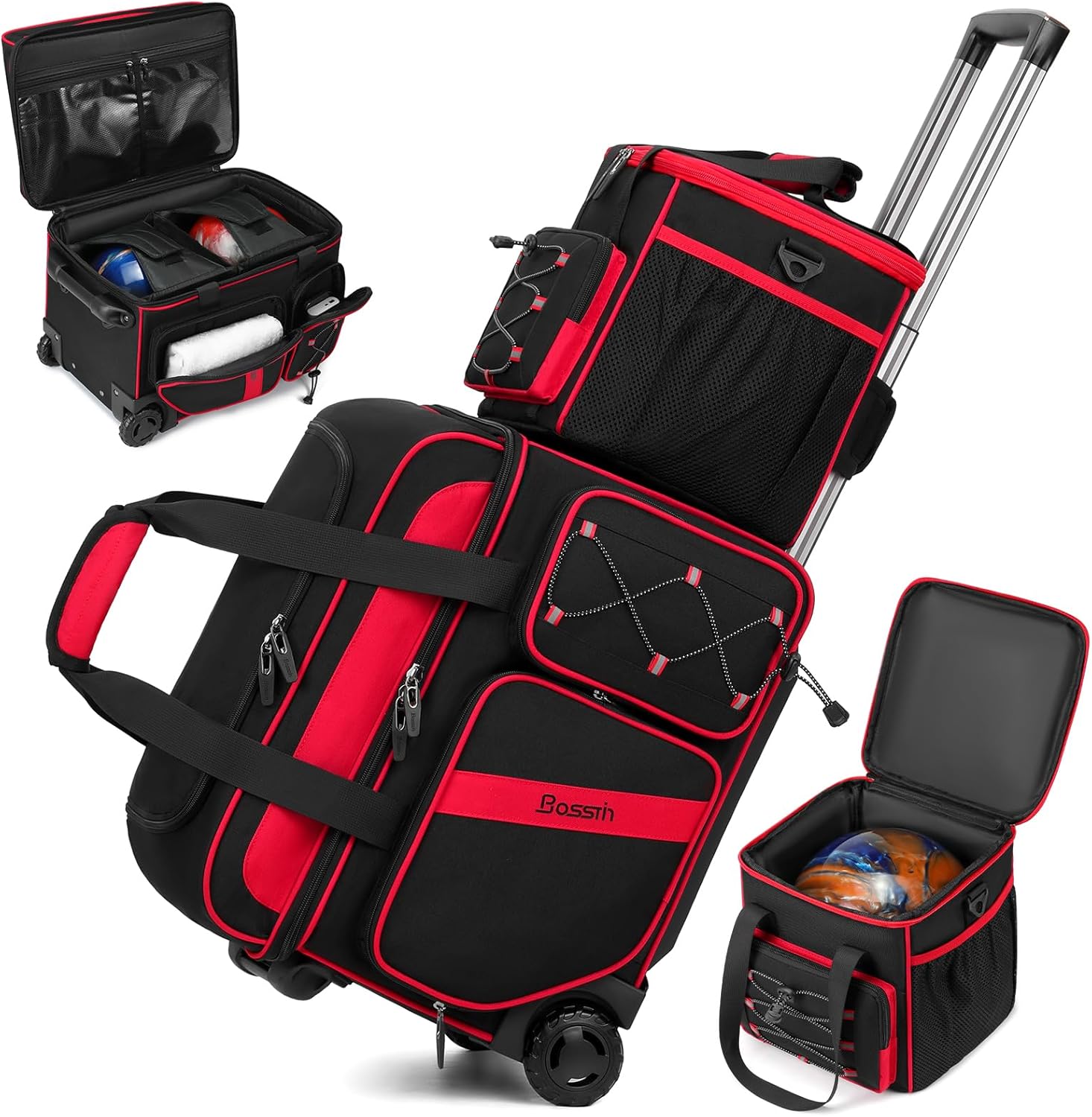 3 Ball Bowling Bag with Wheels