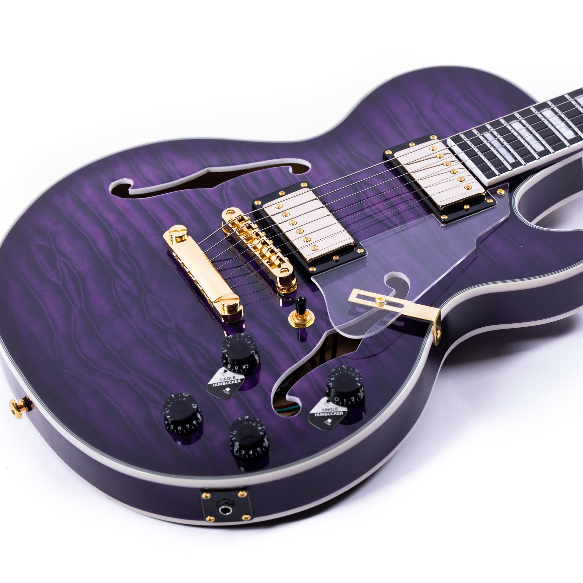 Standard Gitara Elektryczna Humbucker Pickup LP Gitara Elektryczna Palisander Podstrunnica Miłośnicy Muzyki Profesjonalna Wydajność(Purple)