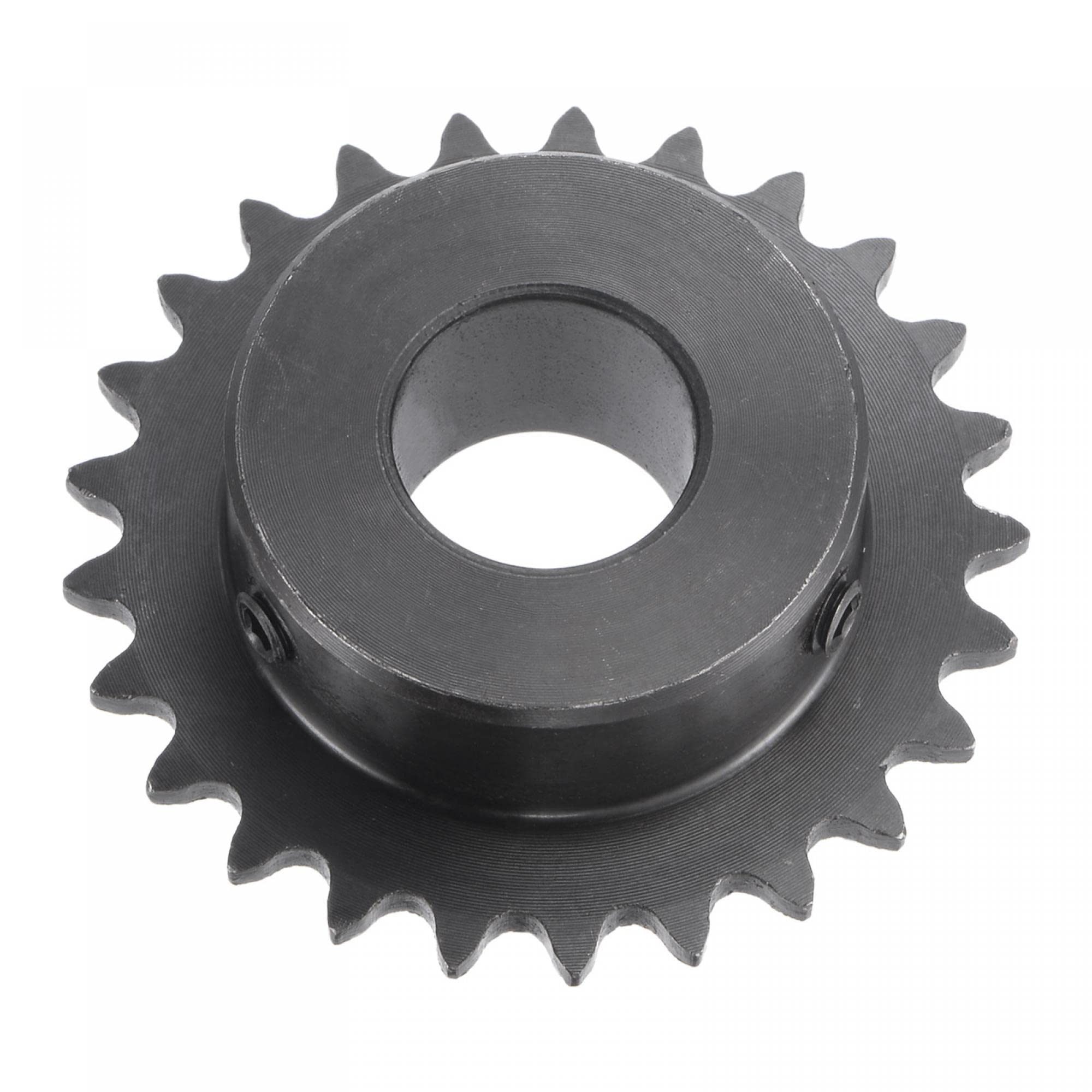 uxcell 25 Tooth Roller Sprocket B Type, #25 Chain, Single Strand 1/4" Pitch, 8mm Bore Black Oxide C45 Carbon Steel with Set Screws for ISO 04C — Amazon image 8