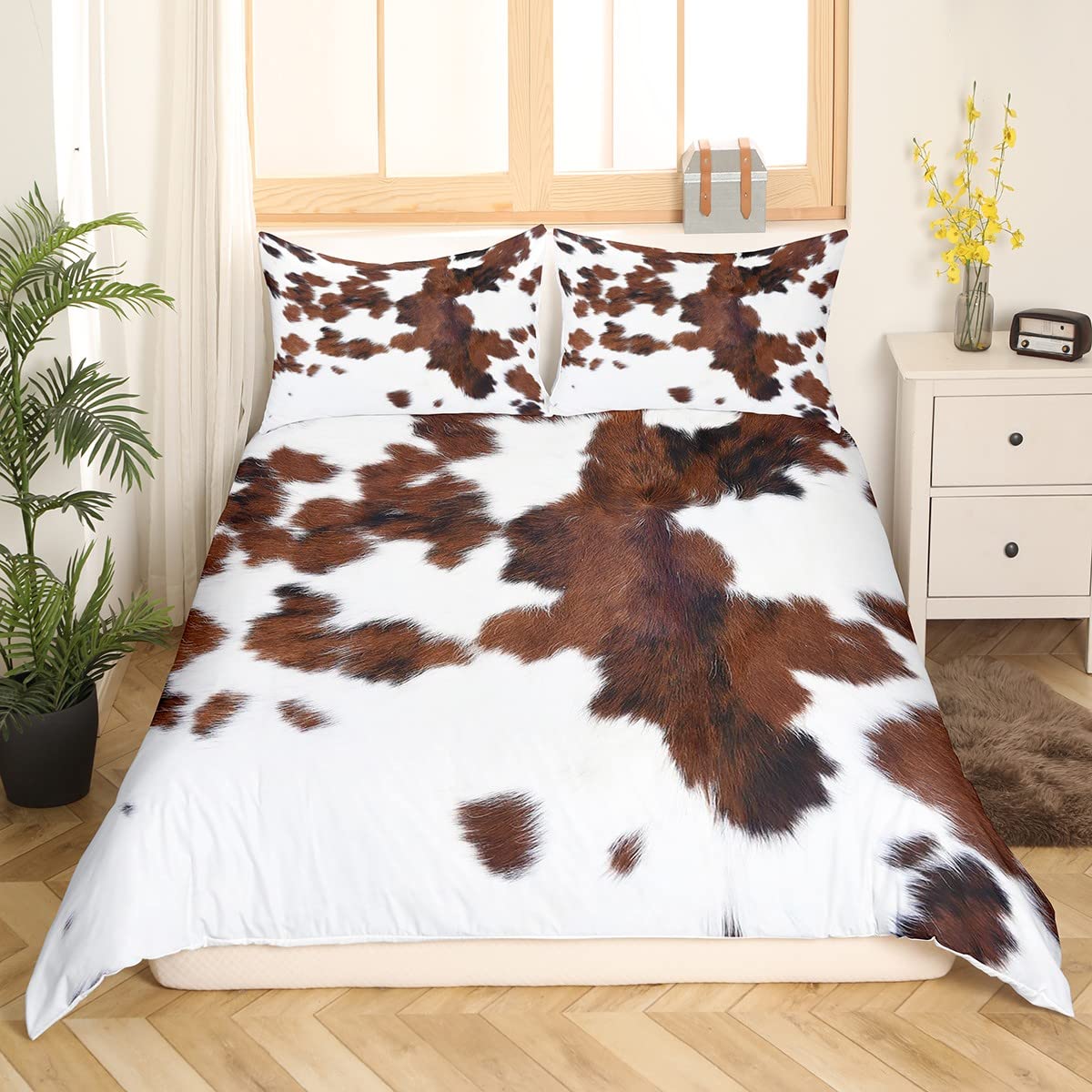 Buy Cow Print Bedding Set King Size for Adult Women Highland Cow Print