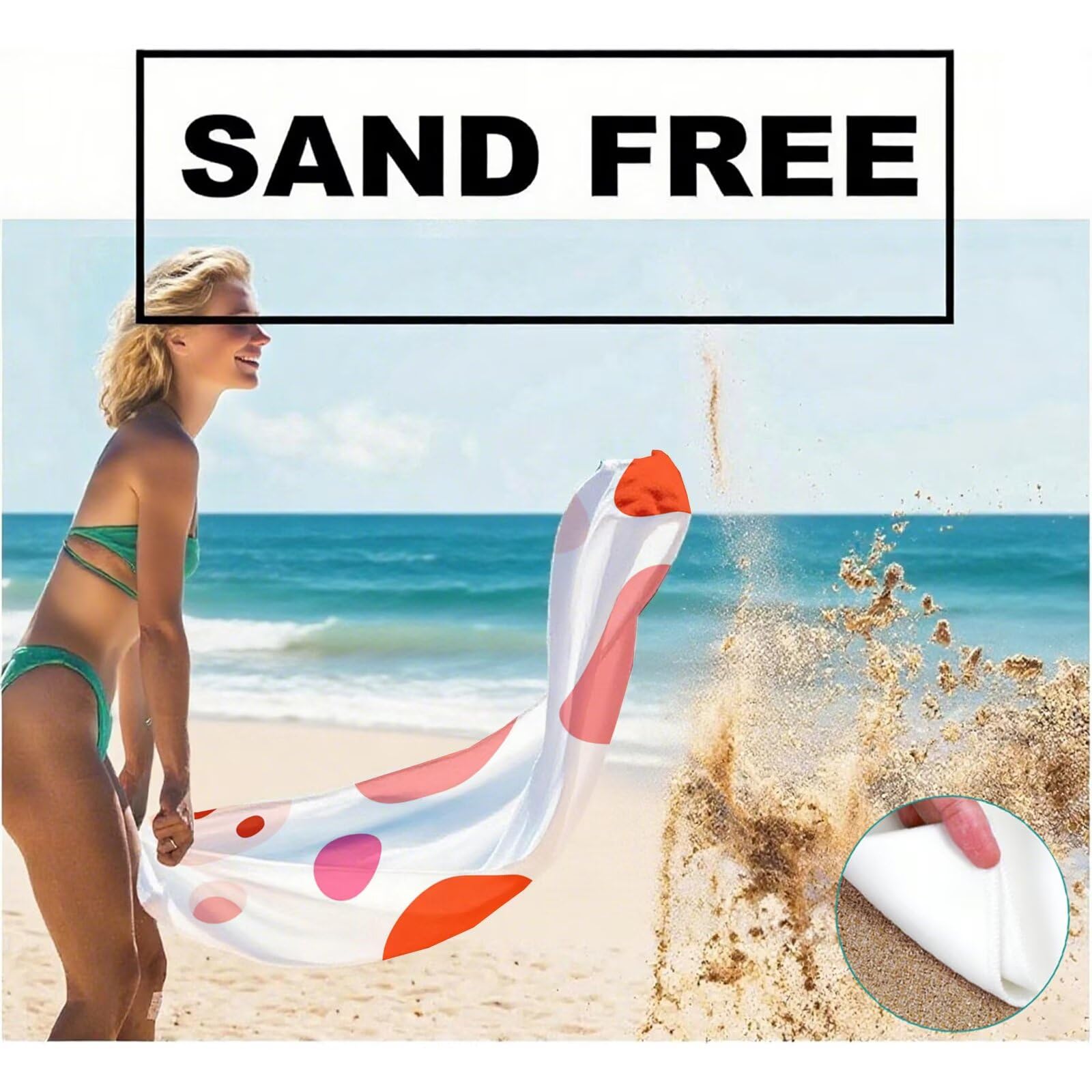 Serviette de Plage XXL 90x200,Rose Serviette Plage Microfibre avec Séchage Rapide, Anti-Sable, Absorbante Fonction Design pour Vacances Piscine Pique-Nique Voyages Yoga, Cadeau Femme 2 Pack Q-637