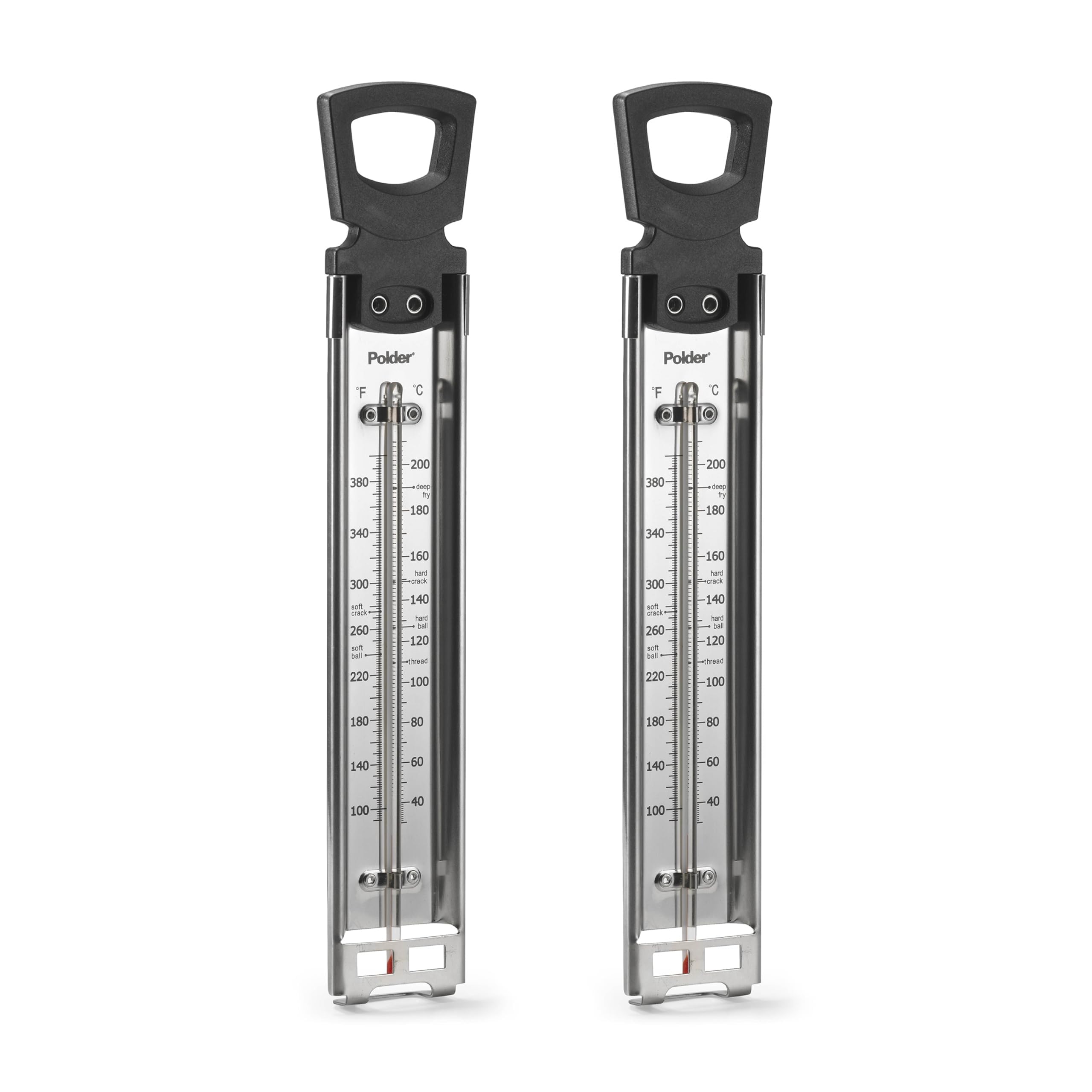 Polder THM-515 Candy/Jelly/Deep Fry Thermometer, Stainless Steel, Set of 2