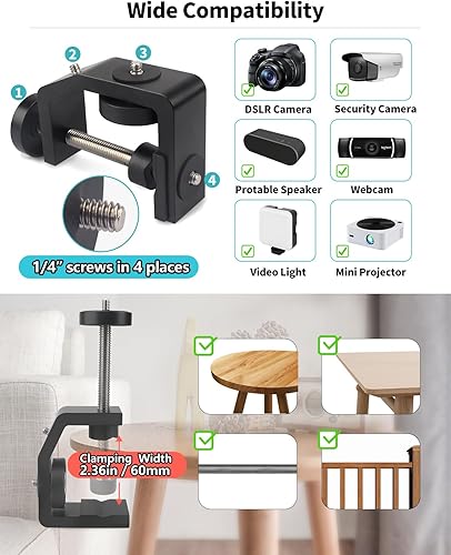 Miniatura 10 de JEBUTU Soporte magnético para cámara GoPro con cabezal de bola de rotación de 360 y adaptador de cámara de acción y soporte para teléfono compatible