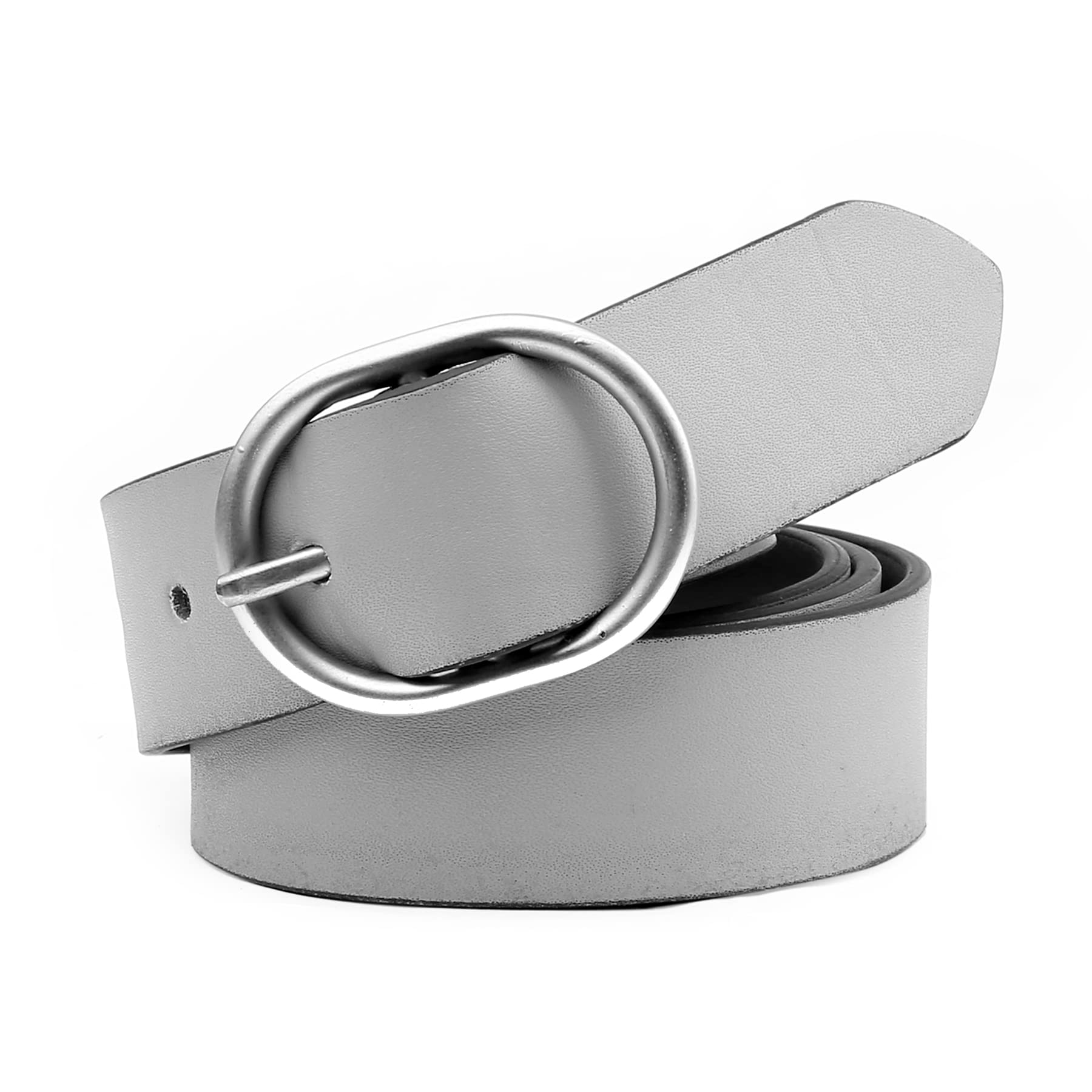 Women Leather Belts for Dress, Jeans and Pants with Imported Nickle Free Buckle | Solid Color Matt Luster Finish-image-30