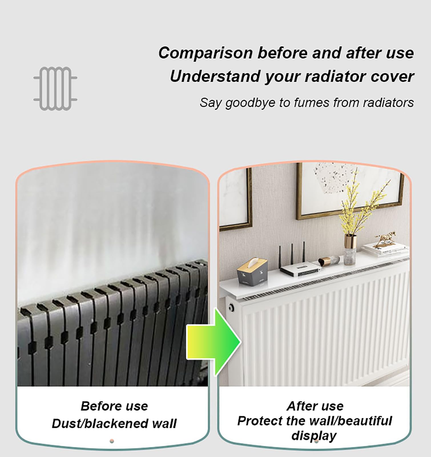 Radiatorplank | IJzeren Organizer Zonder Boren | Ruimtebesparend