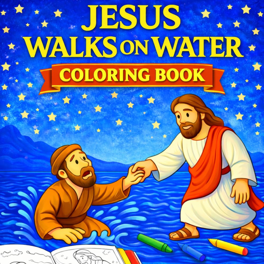 Jesus Walks on Water Coloring Book