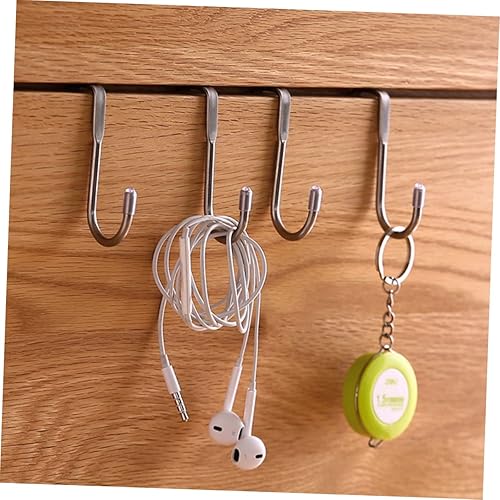 Miniatura 8 de 4 ganchos sólidos tipo S negro extraíble impermeable para gabinete de cocina dormitorio bar hotel