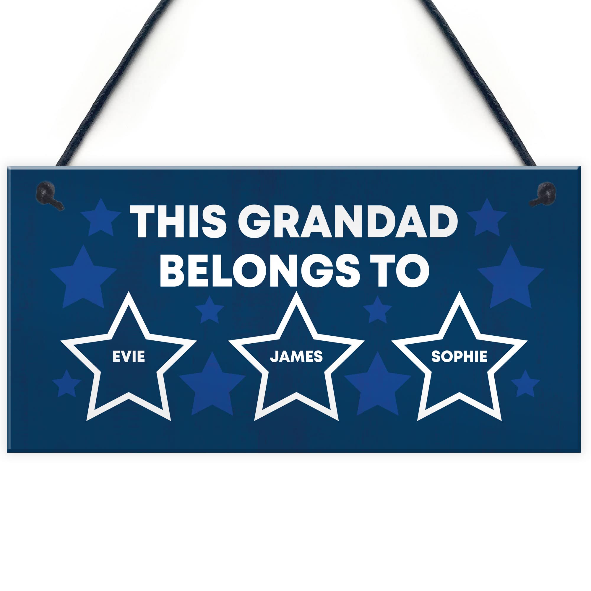 Red Ocean Fathers Day, Gift For Him Hanging Sign Grandad Gift From Grandchildren Grandad Birthday Gift