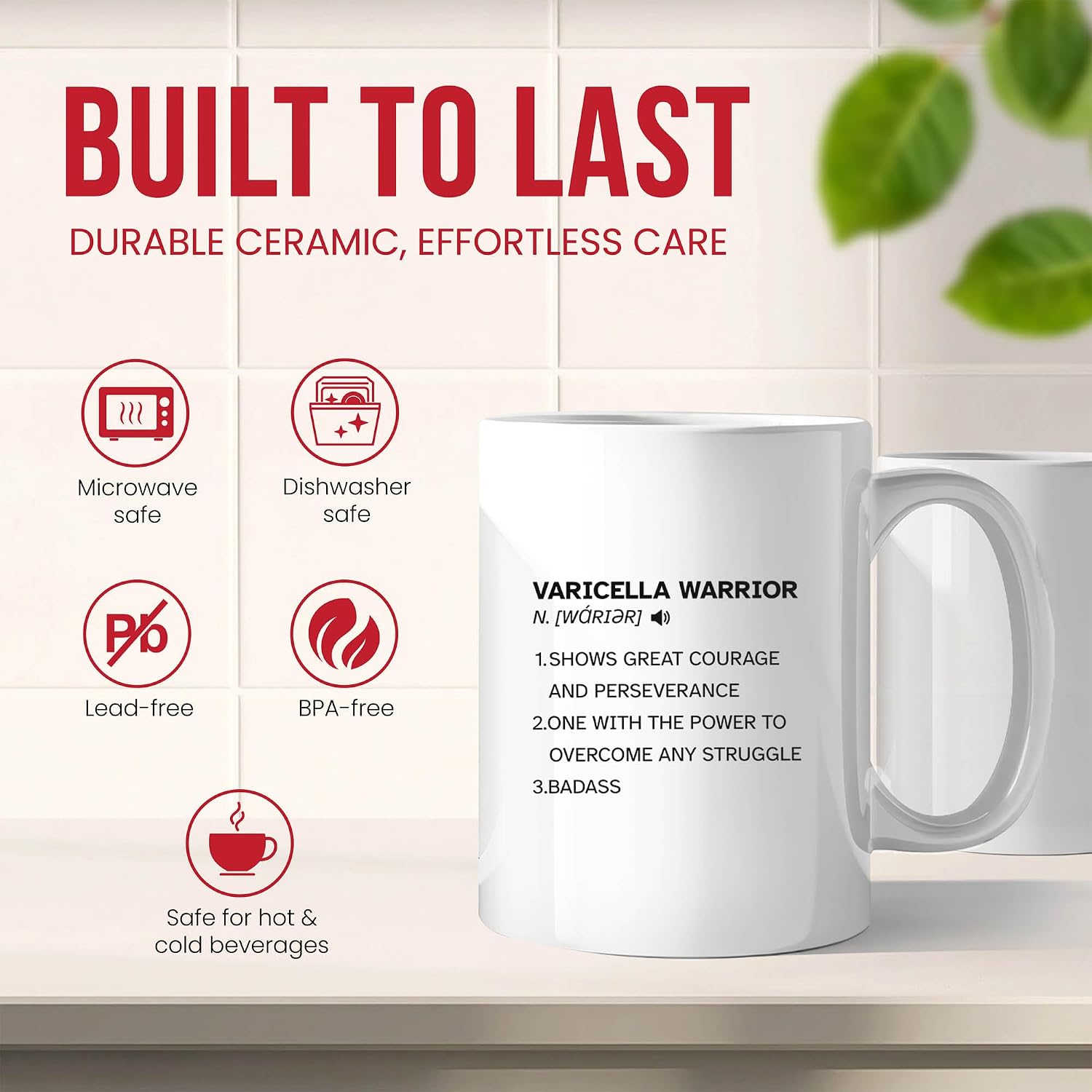 Varicella Mug - Chickenpox Awareness Coffee Cup - Skin Health Patient Funny Gift From Family - Viral Tea Mugs - Illness Cups - 11 Oz Ceramic Gifts For Birthday, Him, Her, National Week, Hospital Stay image 4