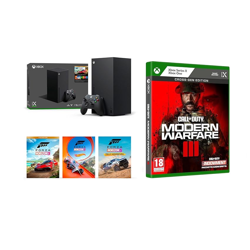 Immagine del prodotto Xbox Series X Pack Forza Horizon 5 + Call of Duty Modern Warfare III - Cross-Gen for Xbox One and Xbox Series X/S
