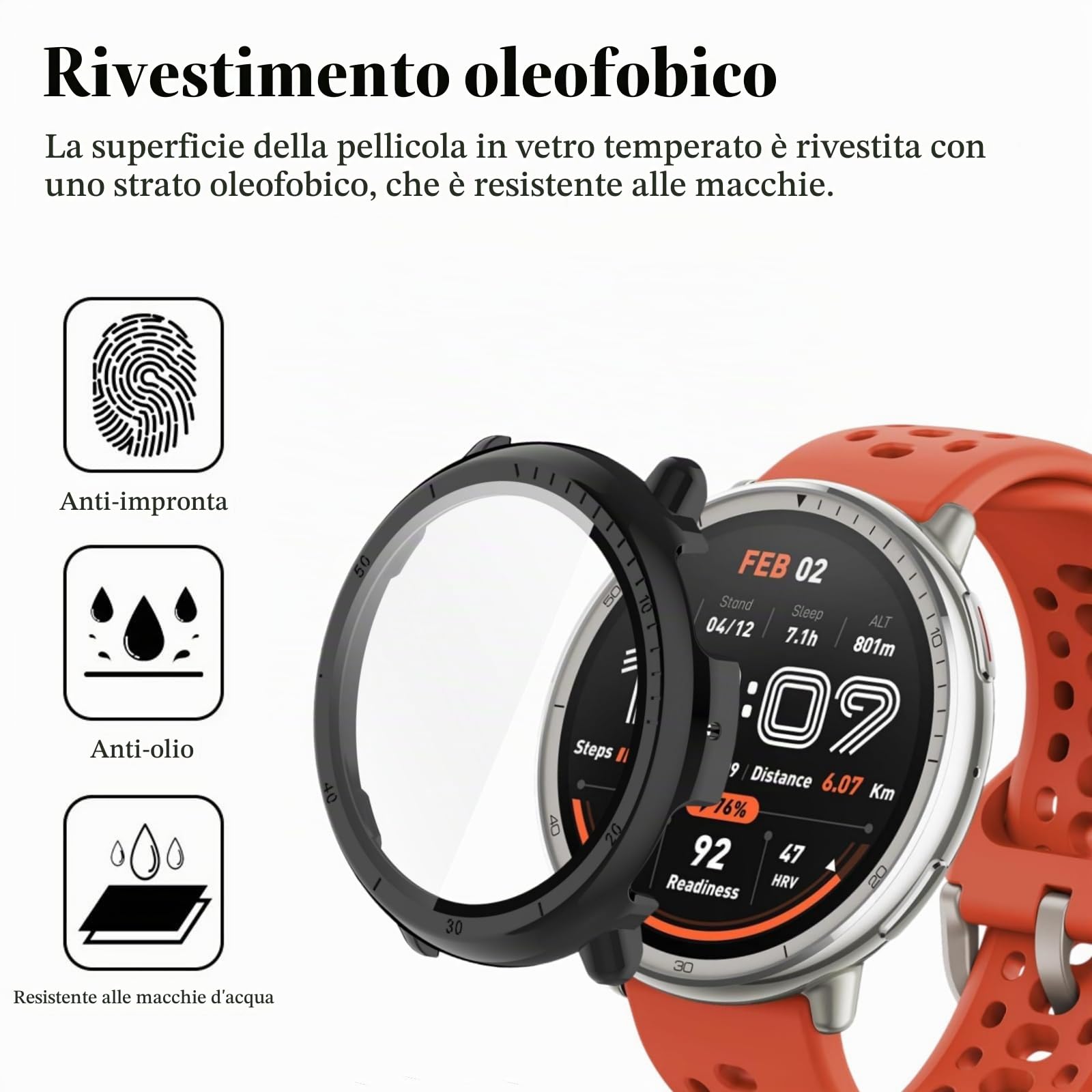 KUSINHOKA Cover per Amaz Fit Active, [2 Pezzi] Custodia Protezione in