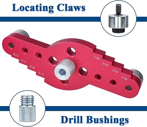 Miniatura 5 de Plantilla de clavija autocentrante portátil 2 en 1 - Guía de taladro para agujeros rectos Kit de plantilla de agujero de bolsillo  Plantilla de
