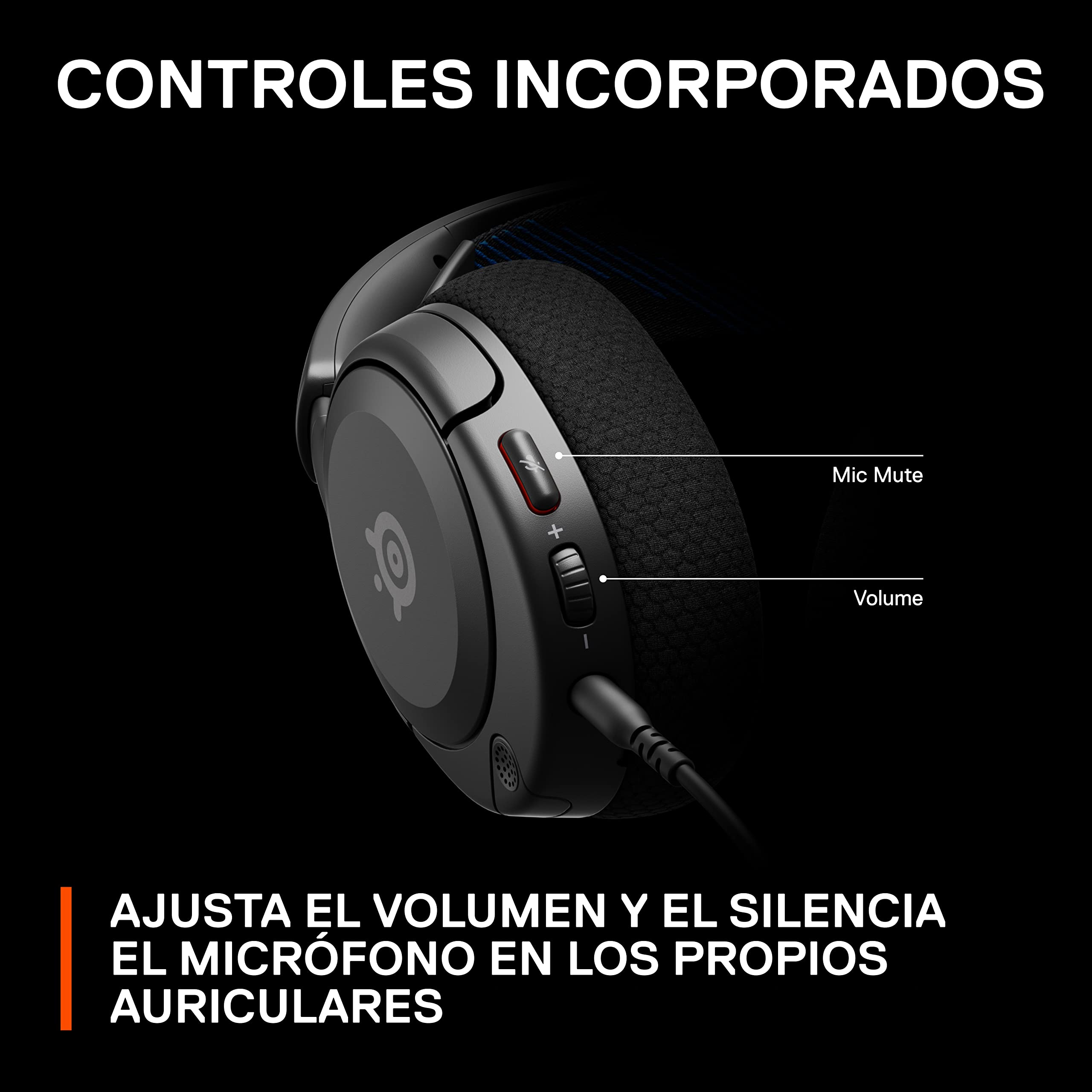 SteelSeries Arctis Nova 1P - Cascos PS5 Con Cable y Multisistema - Controladores Hi-Fi - Audio espacial 360° - Almohadillas de espuma con memoria - Ultraligeros - PS5, PS4, PC, Xbox - Negro