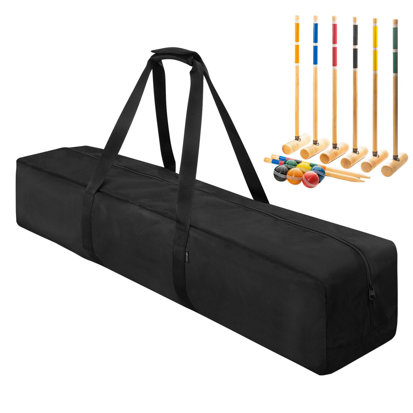 Sac de croquet – Sac de transport d'équipement de sport robuste, grande poignée pour pelouse en plein air