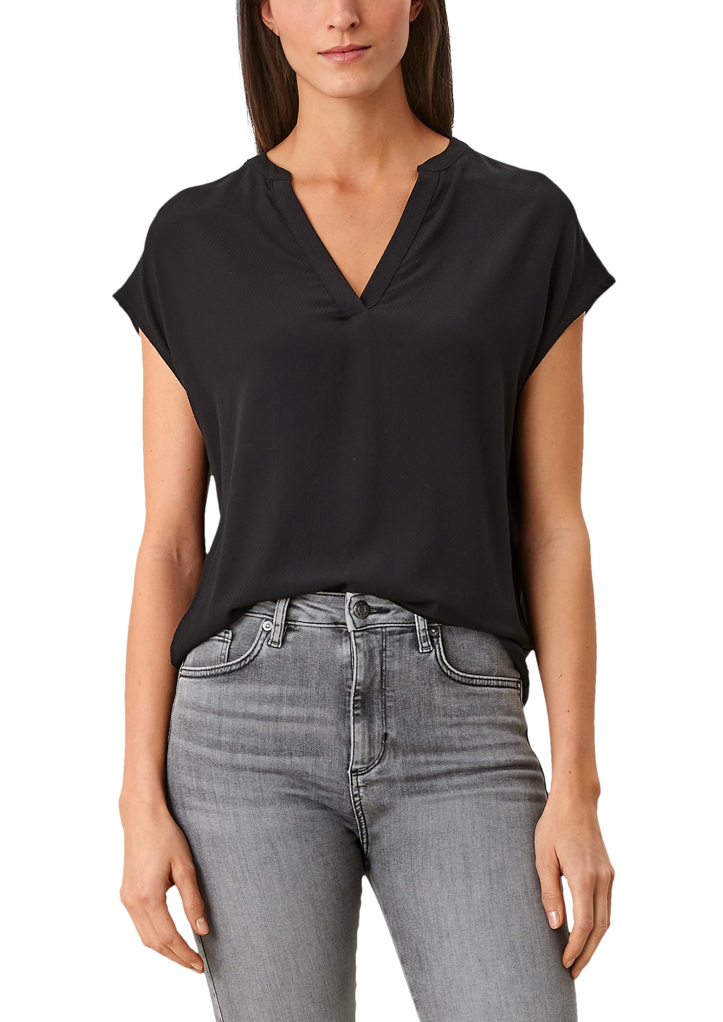 s.Oliver Women's 120.11.899.12.130.2112033 T-Shirt, 9999 Black, S