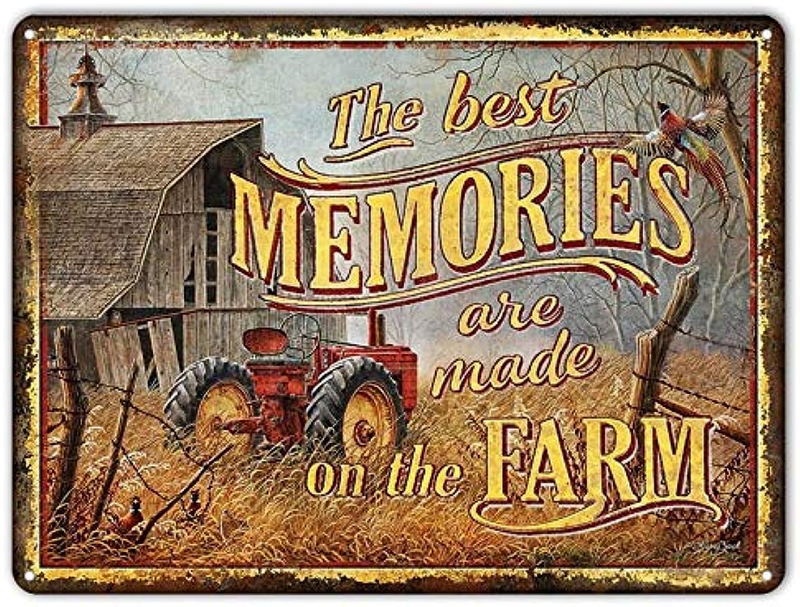 Liantsh 02 Farm Memories Best Farming Tractor Cabin Vintage Style Wall Decor Metal Tin Sign 8 X 12 Inches