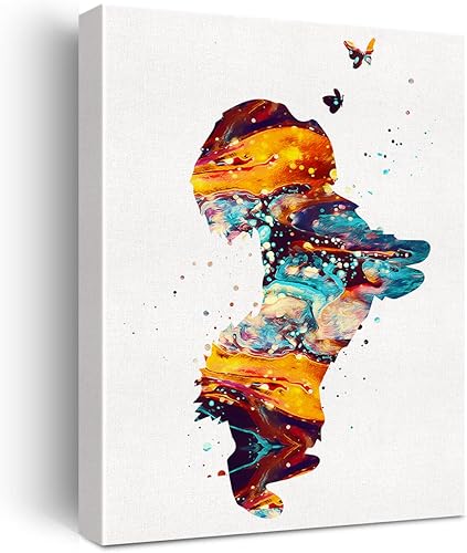 Miniatura 1 de Lienzo de acuarela con diseño de perro Shih Tzu y mariposas, póster enmarcado para decoración de pared, regalo para amantes de los perros, 12 x 15