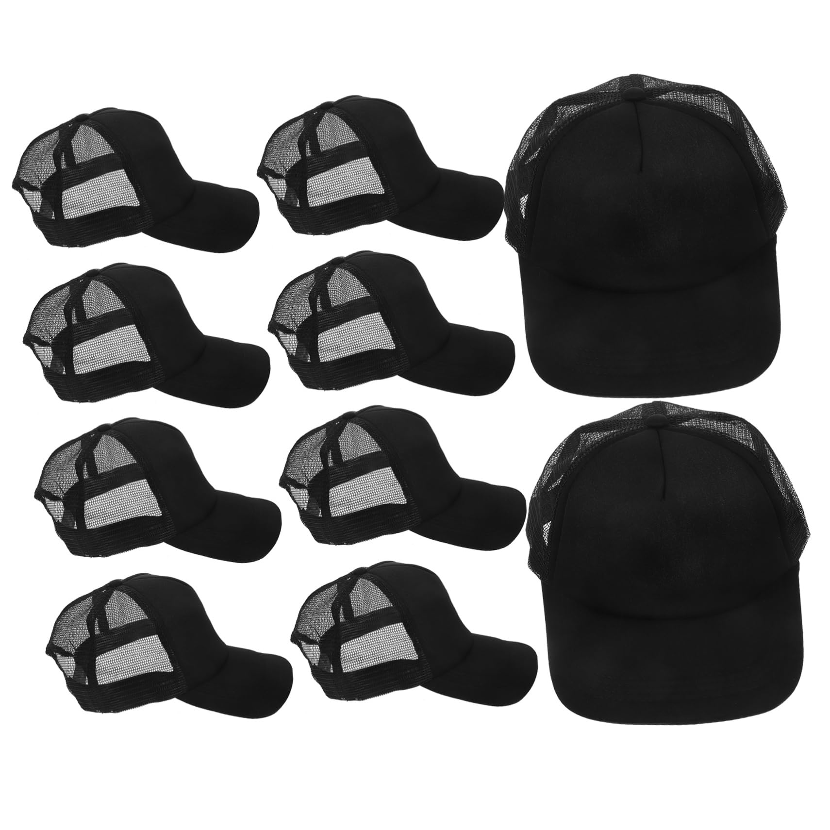 Cappello di Sublimazione Cappello da Baseball Fai da Te Cappelli di Sublimazione Cappellini da Baseball Fai da Te Berretti da Baseball Vuoti Cappelli Fai da Te PVC Black