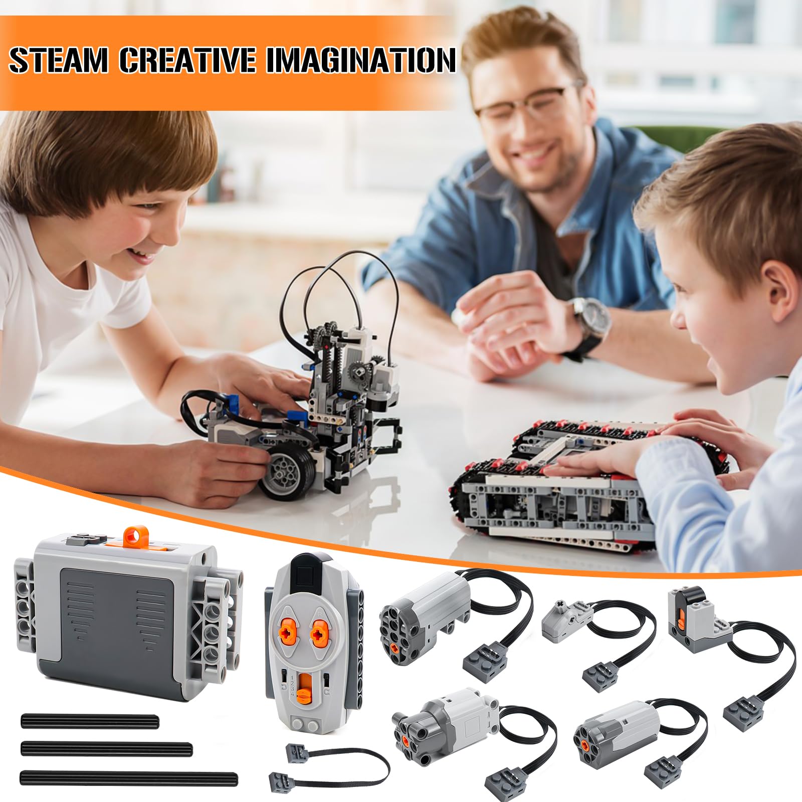 NEBNES Power Functions Kit De Moteurs Avec Moteur M Et Boîtier à Piles