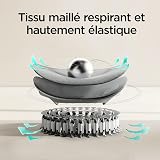 Hbada E3 Air Chaise de Bureau Ergonomique Fauteuil de Bureau - Soutien Lombaire Dynamique 3 Zones, Appui-Tête 3D Réglable, Accoudoirs 3D Réglables, Pivotant sans Repose-Pieds, Gris - 5