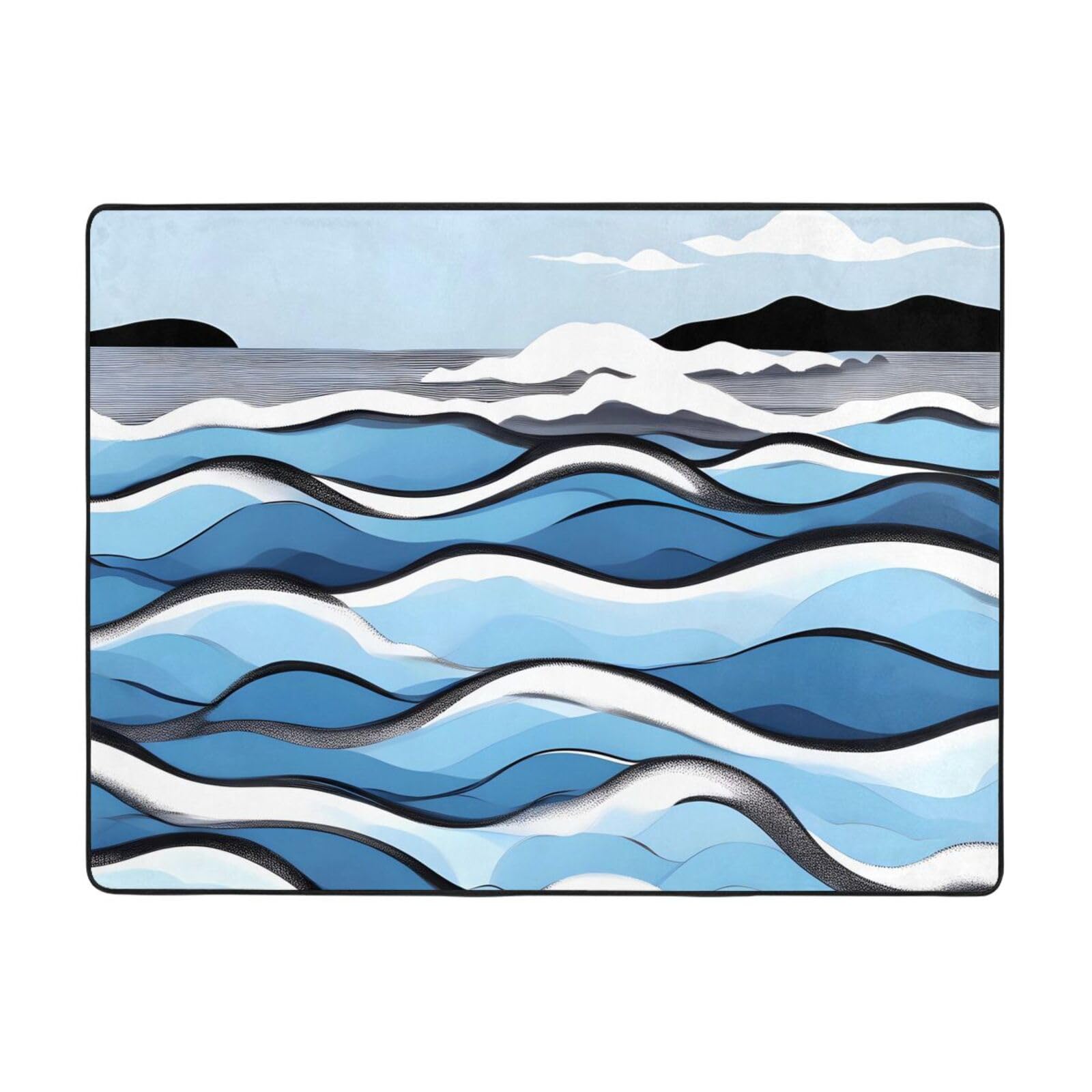 Tapis de sol antidérapant doux 160x121.9 cm salon bureau hôtel