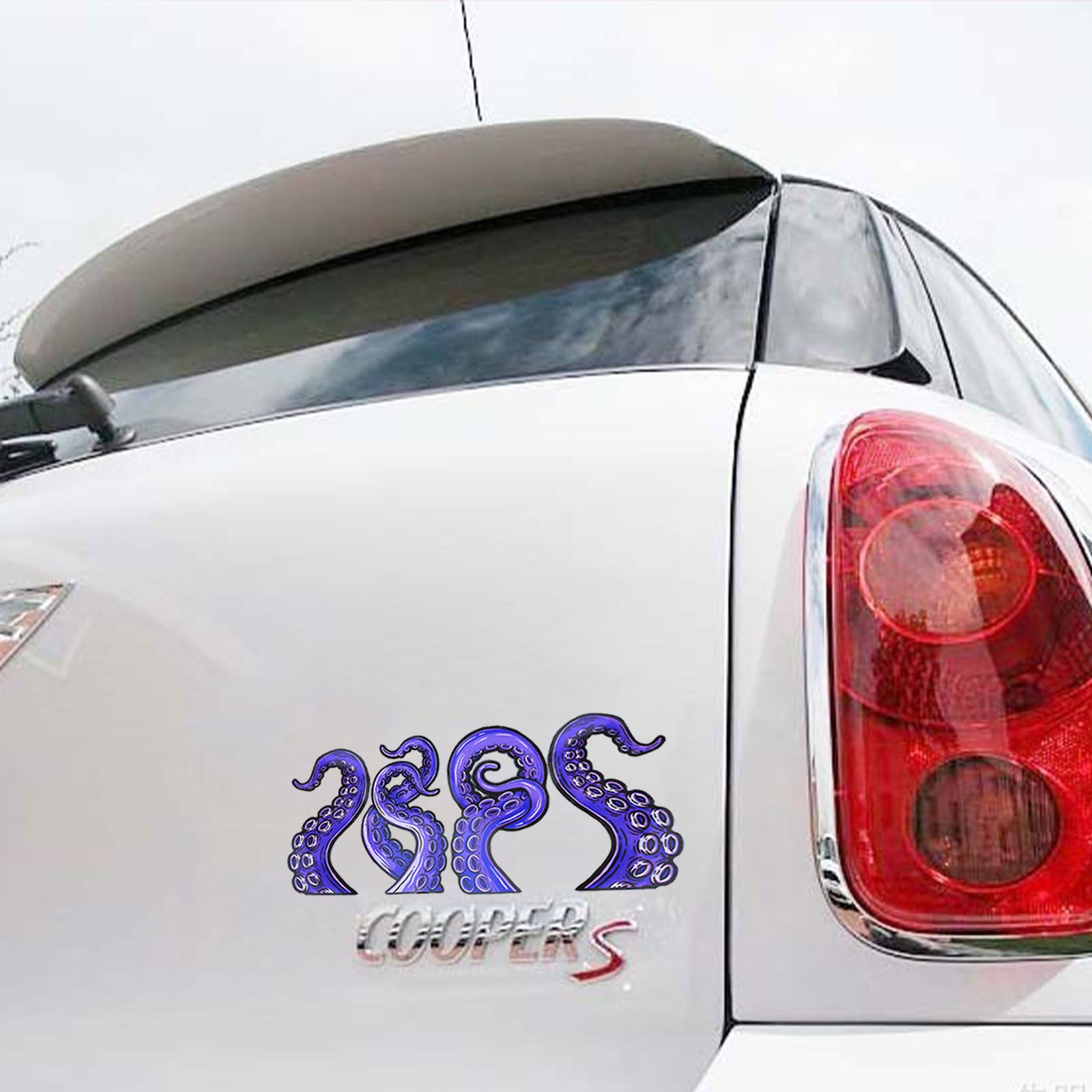 Cthulhu Octopus Tentacle Sticker, PVC Car Sticker in Dark Purple, Deep