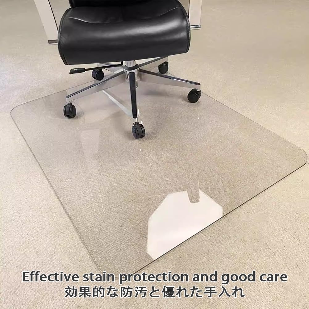 Impermeabile PVC Tappetini Multiuso Trasparente Tappetino Protettivo AntiGraffio Sedia Tappetino per Pavimenti Duri Ufficio Ristorante Soggiorno Laminato Spessore 1mm(110x220cm)