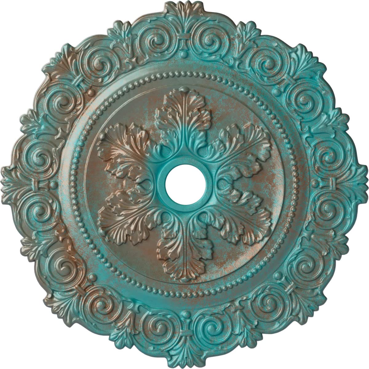 Médaillon de plafond en cuivre antique Ekena menuiseries Cm33scacs
