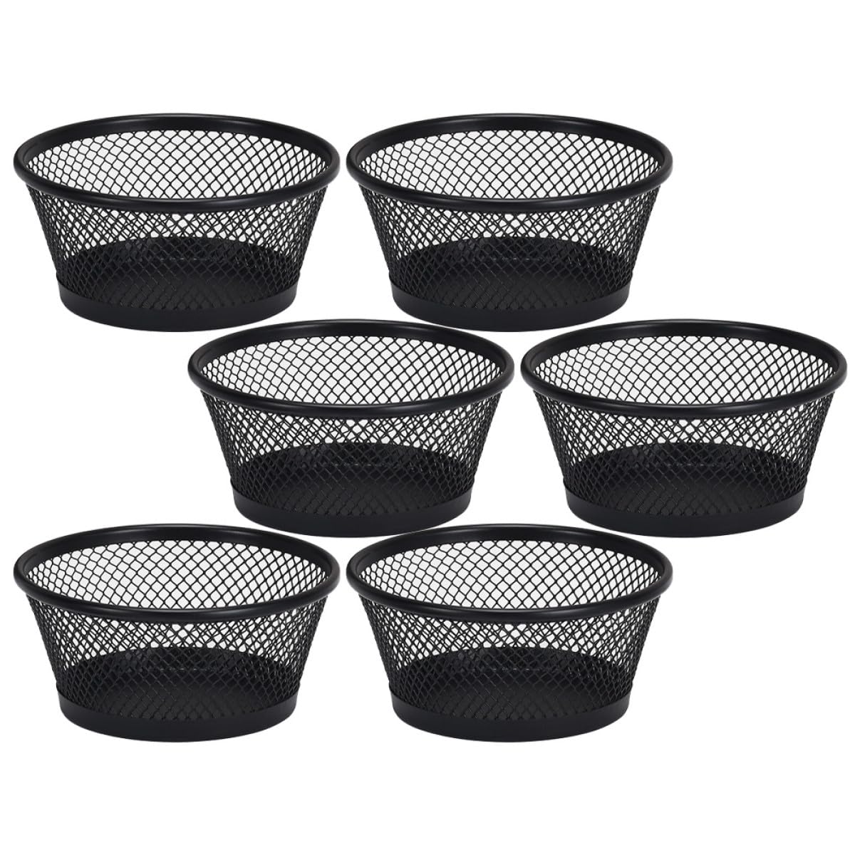 Porte-trombones de bureau empilables en maille et support de rangement compact pour fournitures
