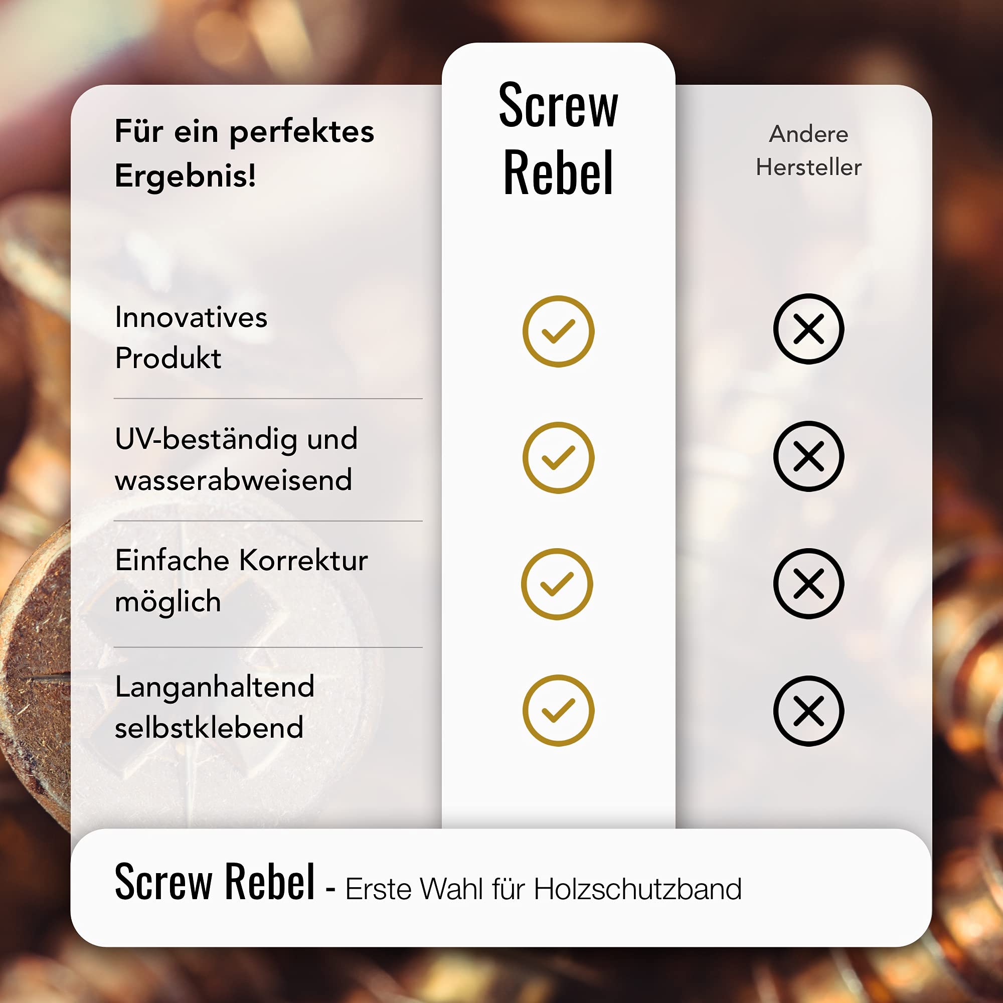 INTRA-TEC Screw Rebel Terrassen Holzschutzband für Unterkonstruktionen, 120 mm breit, 20m lang