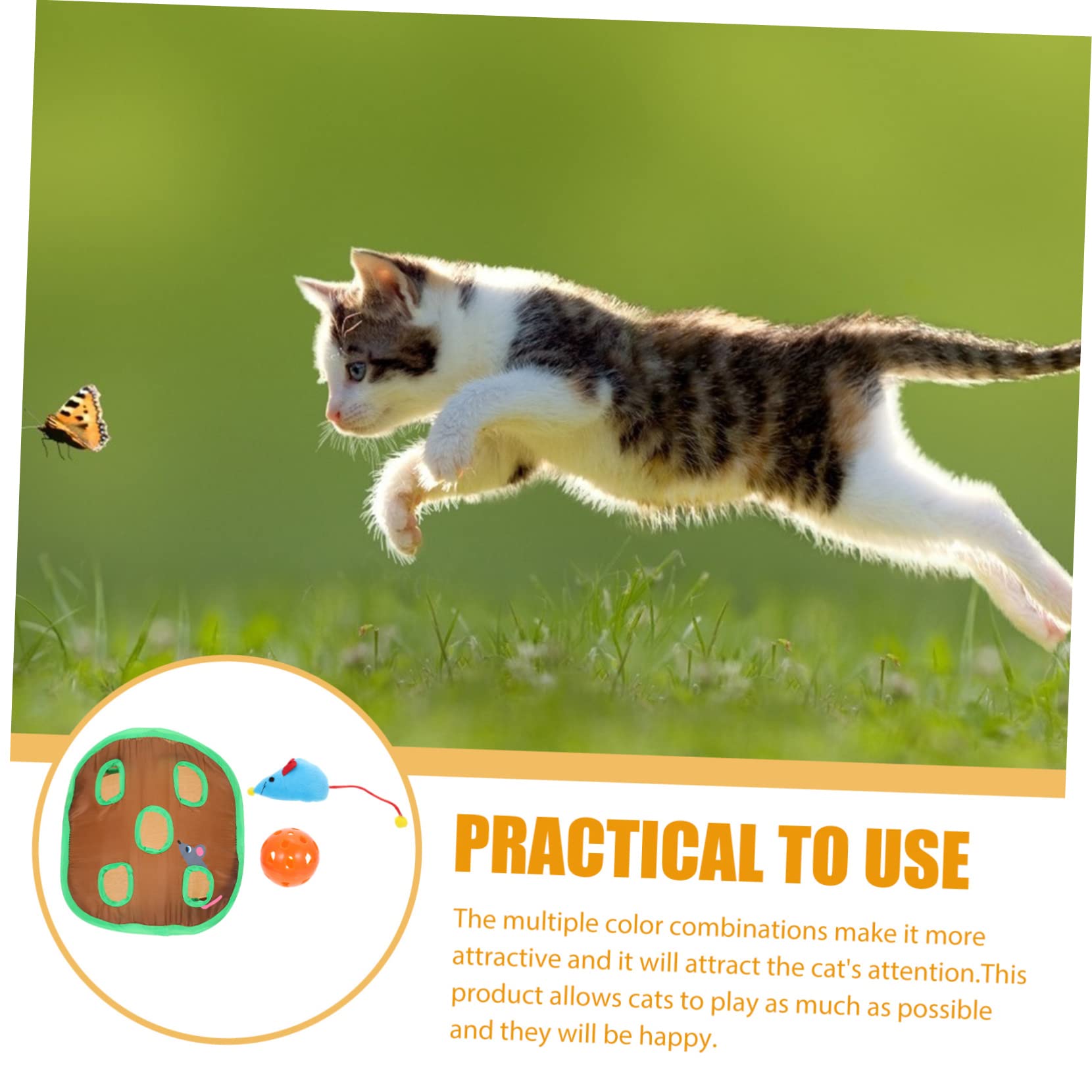 Didiseaon 4 Ensembles De Jouets De Marche pour Chat Trous Jouet pour Chat Tube pour Tunnel pour Chien Porte pour Mur Porte pour Chien Lit De Jeu Jouet À Cache-Cache Cochon en