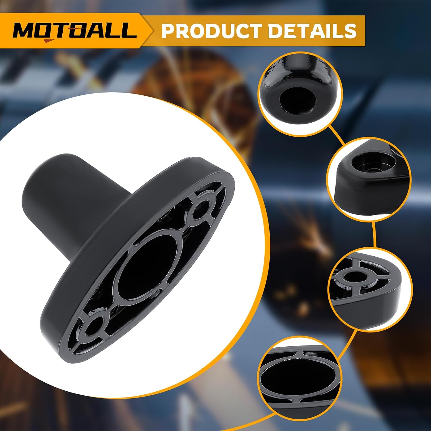 MOTOALL Sun Visor Repair Bracket Kit New Black Aluminum 924-531 Fit for Jeep TJ Wrangler 1997-2002