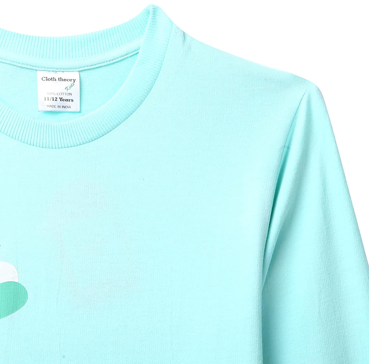 Cloth Theory Girls Cotton Crew Neck Regular Fit Sweatshirt s (Swsgl21_4_Mint 15-16 Years_Mint_Green_15 Years-16 Years) 2